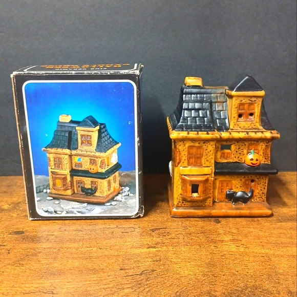 Other - Vintage JSNY Halloween Haunted House Fine Ceramic Votive Holder Handcrafted 6219